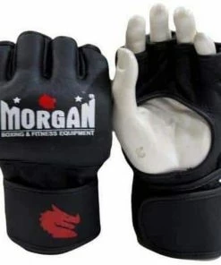 Morgan V2 Elite Leather MMA Gloves - Black BOXING / MUAY THAI / MMA