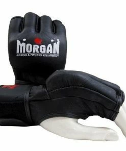 Morgan V2 Elite Leather MMA Gloves - Black BOXING / MUAY THAI / MMA