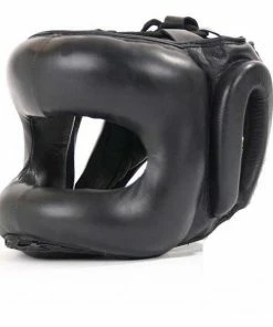 Mani Padded Full Face Metal Frame Leather Head & Nose Guard Gear BOXING / MUAY THAI / MMA