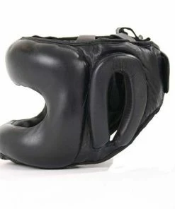 Mani Padded Full Face Metal Frame Leather Head & Nose Guard Gear BOXING / MUAY THAI / MMA