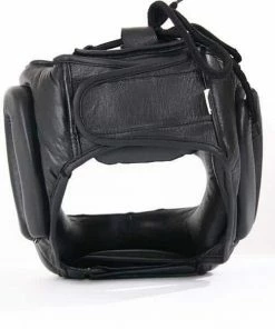 Mani Padded Full Face Metal Frame Leather Head & Nose Guard Gear BOXING / MUAY THAI / MMA