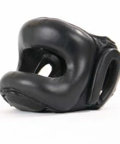 Mani Padded Full Face Metal Frame Leather Head & Nose Guard Gear BOXING / MUAY THAI / MMA