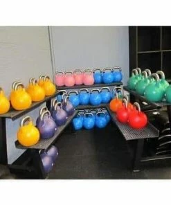 FUNCTIONAL FITNESS Morgan 2 Tier Kettlebell Rack Steel Gym Equipment Commercial Grade CF-62