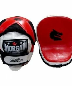 Morgan V2 Lightweight Micro Gel Injected Leather Speed Focus Pads Mitts (PAIR) BOXING / MUAY THAI / MMA