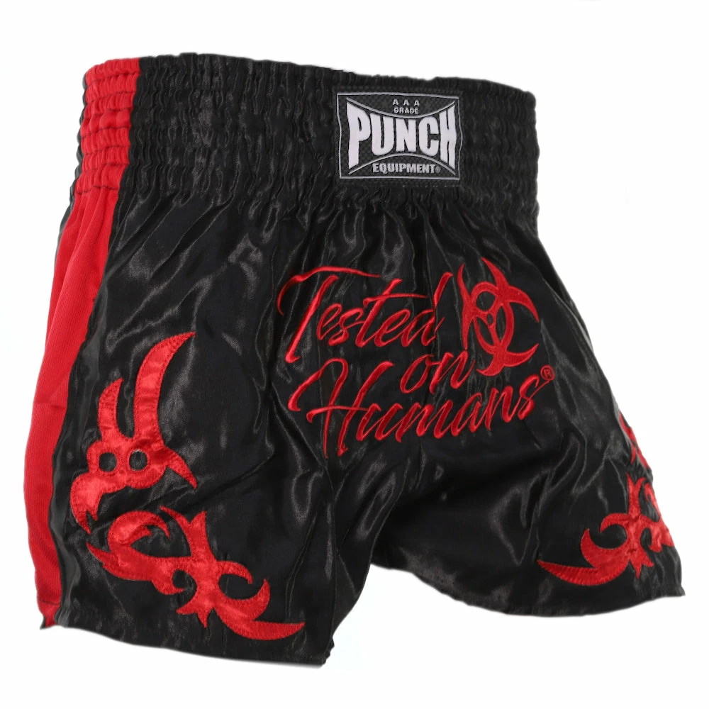 Punch Tested On Humans Muay Thai Shorts Blue/Green/Red/Black High Quality 4 Punch Tested On Humans Muay Thai Shorts Blue/Green/Red/Black High Quality