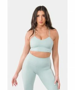Sting Aurora Coral Infinity Womens Sports Bra - Mint Green