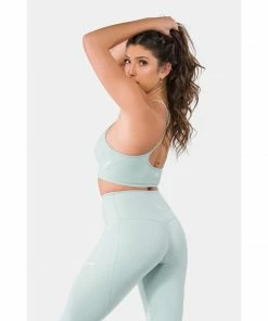 Sting Aurora Coral Infinity Womens Sports Bra - Mint Green