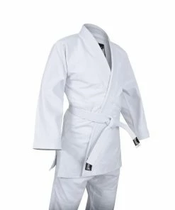 Morgan Dragon 1.5 (550sgm) White Judo Weave Uniform + Belt MARTIAL ARTS