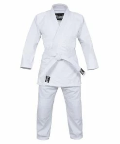 Morgan Dragon 1.5 (550sgm) White Judo Weave Uniform + Belt MARTIAL ARTS