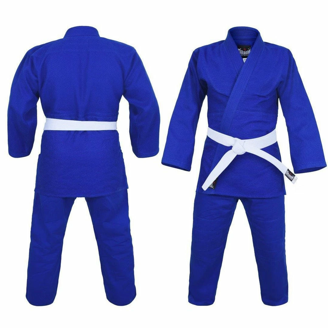 Morgan Dragon Blue 1.5 (550gsm) Judo Weave Uniform + Belt 3 Morgan Dragon Blue 1.5 (550gsm) Judo Weave Uniform + Belt