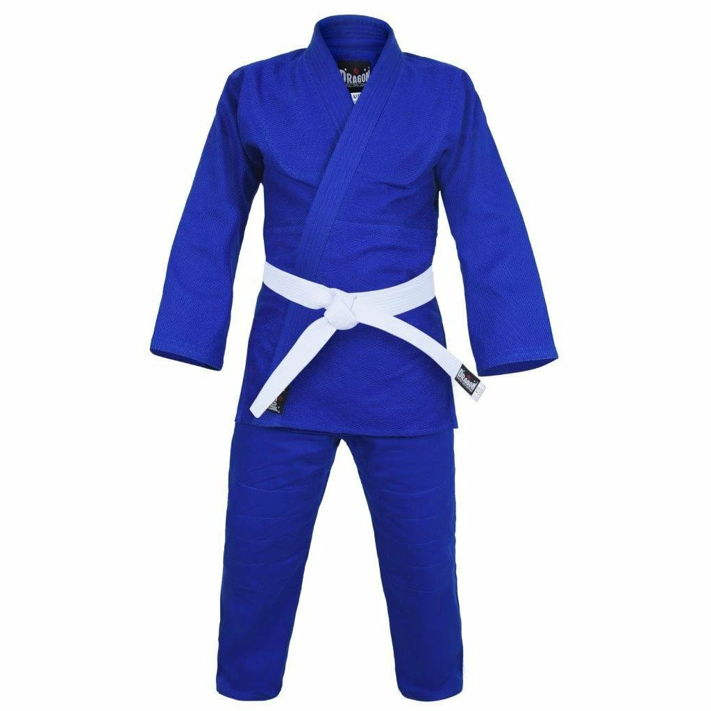 Morgan Dragon Blue 1.5 (550gsm) Judo Weave Uniform + Belt 5 Morgan Dragon Blue 1.5 (550gsm) Judo Weave Uniform + Belt