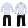 Morgan MARTIAL ARTS Dragon Karate Salt & Pepper Uniform (8oz) + Belt