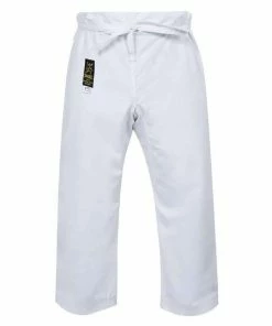 Morgan Yamasaki Gold Deluxe Brushed Canvas Karate Uniform - 14oz (White) MARTIAL ARTS