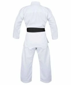 Morgan Yamasaki Gold Deluxe Brushed Canvas Karate Uniform - 14oz (White) MARTIAL ARTS