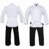 Morgan Yamasaki Pro Salt & Pepper Karate Uniform (10oz) Black & White + Belt 2 Morgan Yamasaki Pro Salt & Pepper Karate Uniform (10oz) Black & White + Belt