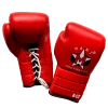 BOXING / MUAY THAI / MMA Mani RED Pro Fighting Lace Up Leather Boxing Gloves