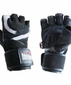 Morgan Endurance Weight Lifting & Crossfit Training Gloves Black & White WEIGHTLIFTING