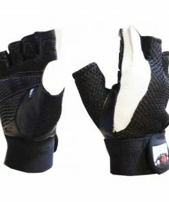 Morgan Leather Mesh Weight Gym Training Gloves Wrist Protection WEIGHTLIFTING