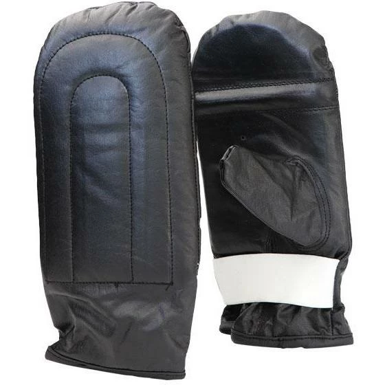 Mani Black Leather Bag Mitts Training Gloves Protective Equipment MBM-203 BOXING / MUAY THAI / MMA 3 Mani Black Leather Bag Mitts Training Gloves Protective Equipment MBM-203 BOXING / MUAY THAI / MMA
