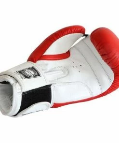 Mani Leather Pro Sparring Training Boxing Gloves - Red
