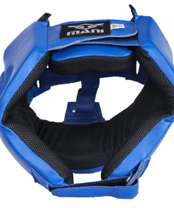 Mani Leather Open Face Pre-moulded Head Guard Gear - Blue