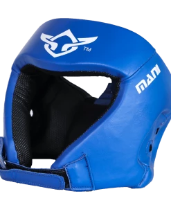 Mani Leather Open Face Pre-moulded Head Guard Gear - Blue