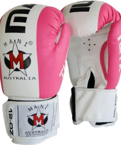 Mani Womens TUFFX Boxing Gloves - Pink & White