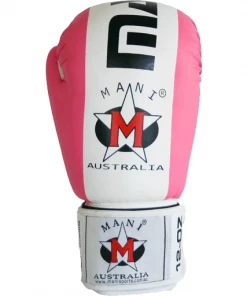 Mani Womens TUFFX Boxing Gloves - Pink & White 9 Mani Womens TUFFX Boxing Gloves - Pink & White