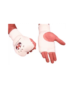 MANI Polyester/Cotton Karate Mitt Hand/Knuckle Protection - White