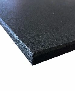 Mani Rubber Gym Tiles Commercial Floor Mats 100x100x1.5cm - Black