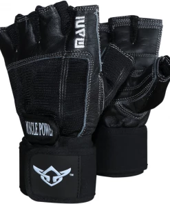 MANI Deluxe Leather Muscle Power Weight Lifting Padded Gloves