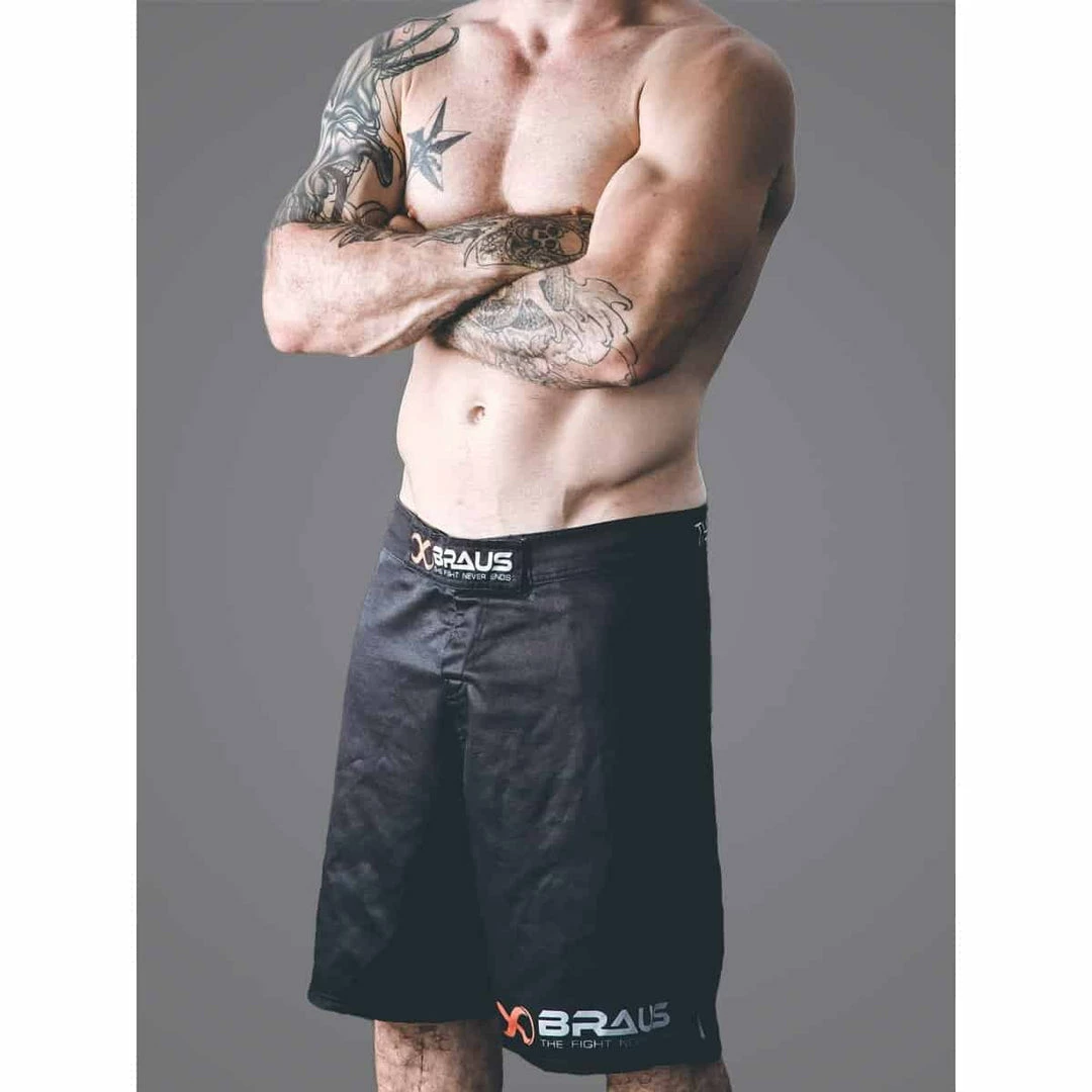 Gis Braus No Gi Fight Shorts - Black 4 Gis Braus No Gi Fight Shorts - Black
