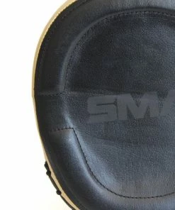 BOXING / MUAY THAI / MMA SMAI Mexican Micro Focus Mitts Pads Pair Gold And Black