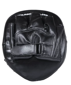 BOXING / MUAY THAI / MMA Mani Pro Curved (Micro) Leather Focus Pads - Black