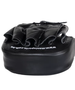 BOXING / MUAY THAI / MMA Mani Pro Curved (Micro) Leather Focus Pads - Black
