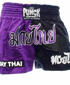Punch BOXING / MUAY THAI / MMA 50/50 Muay Thai Satin Shorts Sizes S/M/L/XL/XXL Green/Blue/Purple/Pink/White