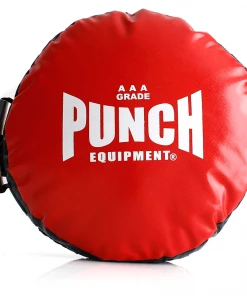 PUNCH Deluxe Red Round Boxing Shield 3.5kg Custom Handles AAA Rated BOXING / MUAY THAI / MMA