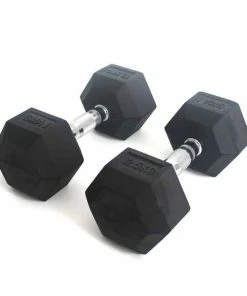 SMAI - Rubber Hex Dumbbells 22.5 - 60kg (Pairs)