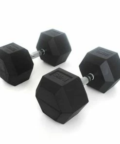 SMAI - Rubber Hex Dumbbells 22.5 - 60kg (Pairs)