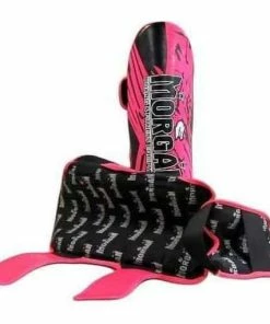 Fluro Pink Morgan Lightweight BKK Ready Shin & Instep Ankle Protection Guard BOXING / MUAY THAI / MMA