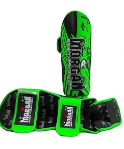 Fluro Green Morgan Lightweight BKK Ready Shin & Instep Ankle Protection Guard BOXING / MUAY THAI / MMA