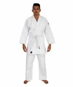 SMAI Judo Uniform Single Weave Gi (White) Double Stitched + White Belt MARTIAL ARTS