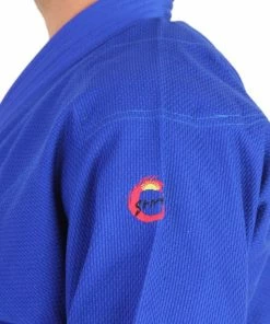 MARTIAL ARTS SMAI Judo Uniform Single Weave Gi (Blue) Double Stitched + White Belt
