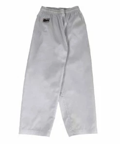 MARTIAL ARTS SMAI TKD Uniform 8oz Ribbed Student Dobok (White V-Neck) Gi + White Belt