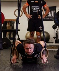 FUNCTIONAL FITNESS SMAI - Wooden Gym Rings - Standard Straps