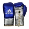 BOXING / MUAY THAI / MMA Adidas Speed 750 Adistar Fight Glovess Blue/Silver/Gold Lace-Up-8oz