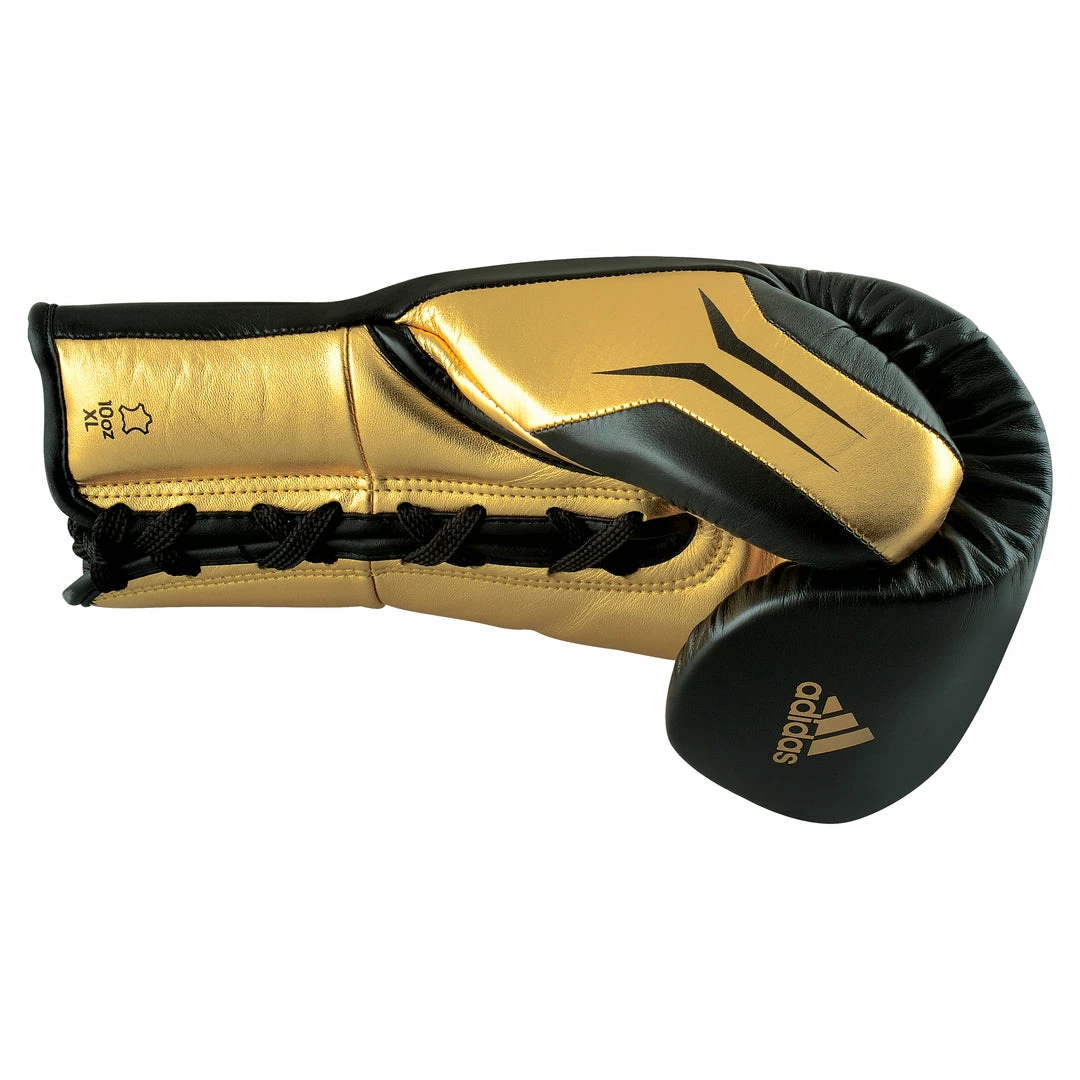 BOXING / MUAY THAI / MMA Adidas Speed TILT 750 Pro Lace-up Boxing Gloves Leather Black/Gold 12 BOXING / MUAY THAI / MMA Adidas Speed TILT 750 Pro Lace-up Boxing Gloves Leather Black/Gold
