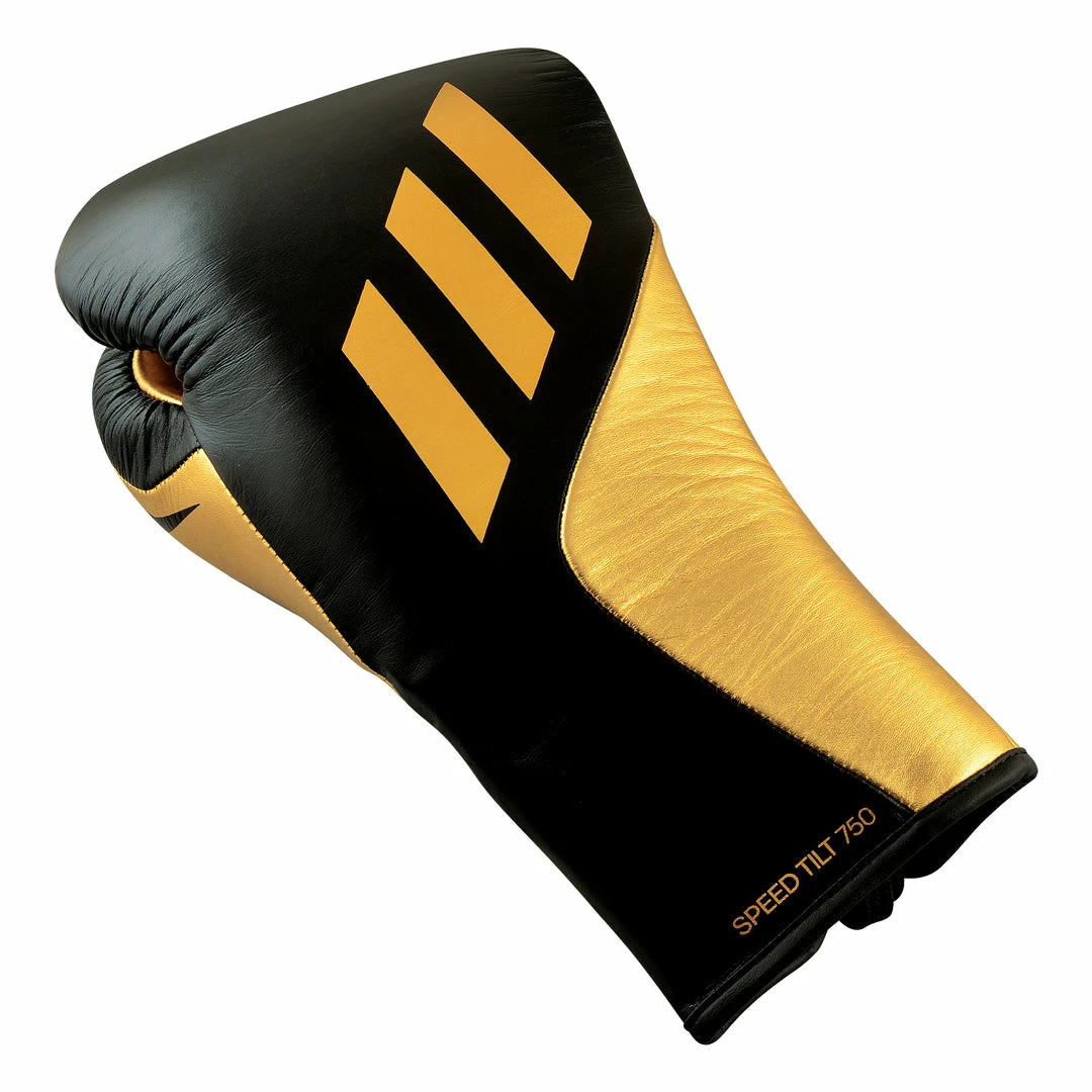 BOXING / MUAY THAI / MMA Adidas Speed TILT 750 Pro Lace-up Boxing Gloves Leather Black/Gold 6 BOXING / MUAY THAI / MMA Adidas Speed TILT 750 Pro Lace-up Boxing Gloves Leather Black/Gold