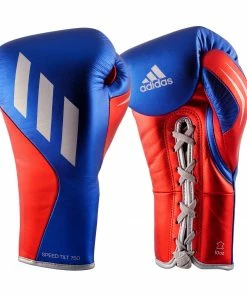 Adidas Speed TILT 750 Pro Lace-up Boxing Gloves Leather Red/Blue