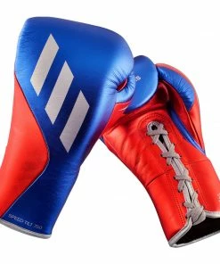 Adidas Speed TILT 750 Pro Lace-up Boxing Gloves Leather Red/Blue